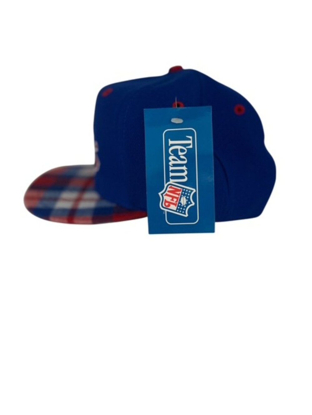 Vintage New York Giants NFL Annco Otto 90s Snapback Trucker Hat Cap Plaid Bill - Picture 2 of 8